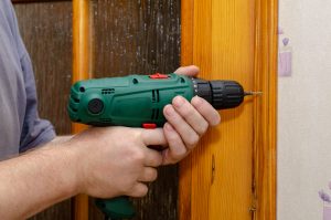 Damaged door frame