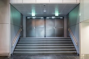 Fire exit metal doors