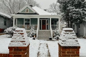 Winter front doors