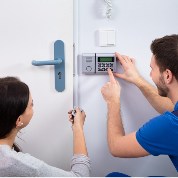 Intercom installation with resident